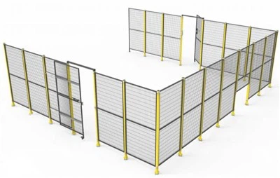 機械を保護するメッシュパネル